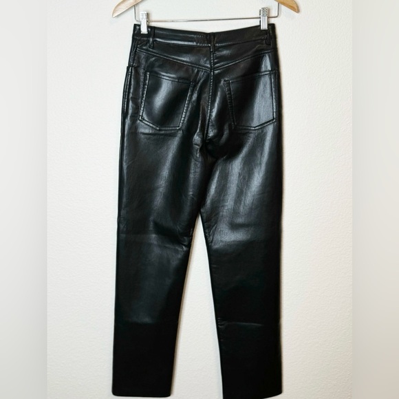 Aritzia Wilfred Black Faux Leather The Melina Pants - Picture 5 of 7